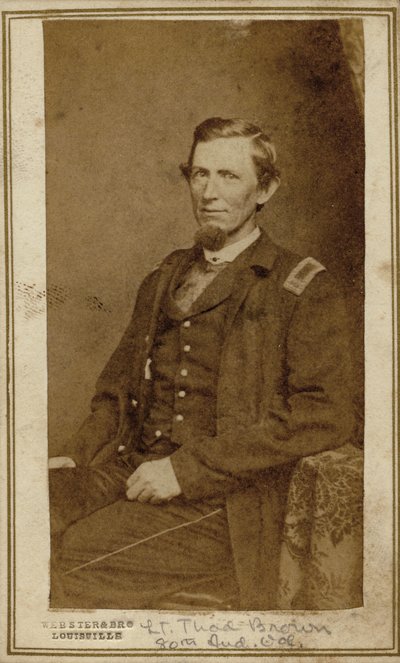 Half-length Portrait of a Seated Man in Uniform by Louisville Webster